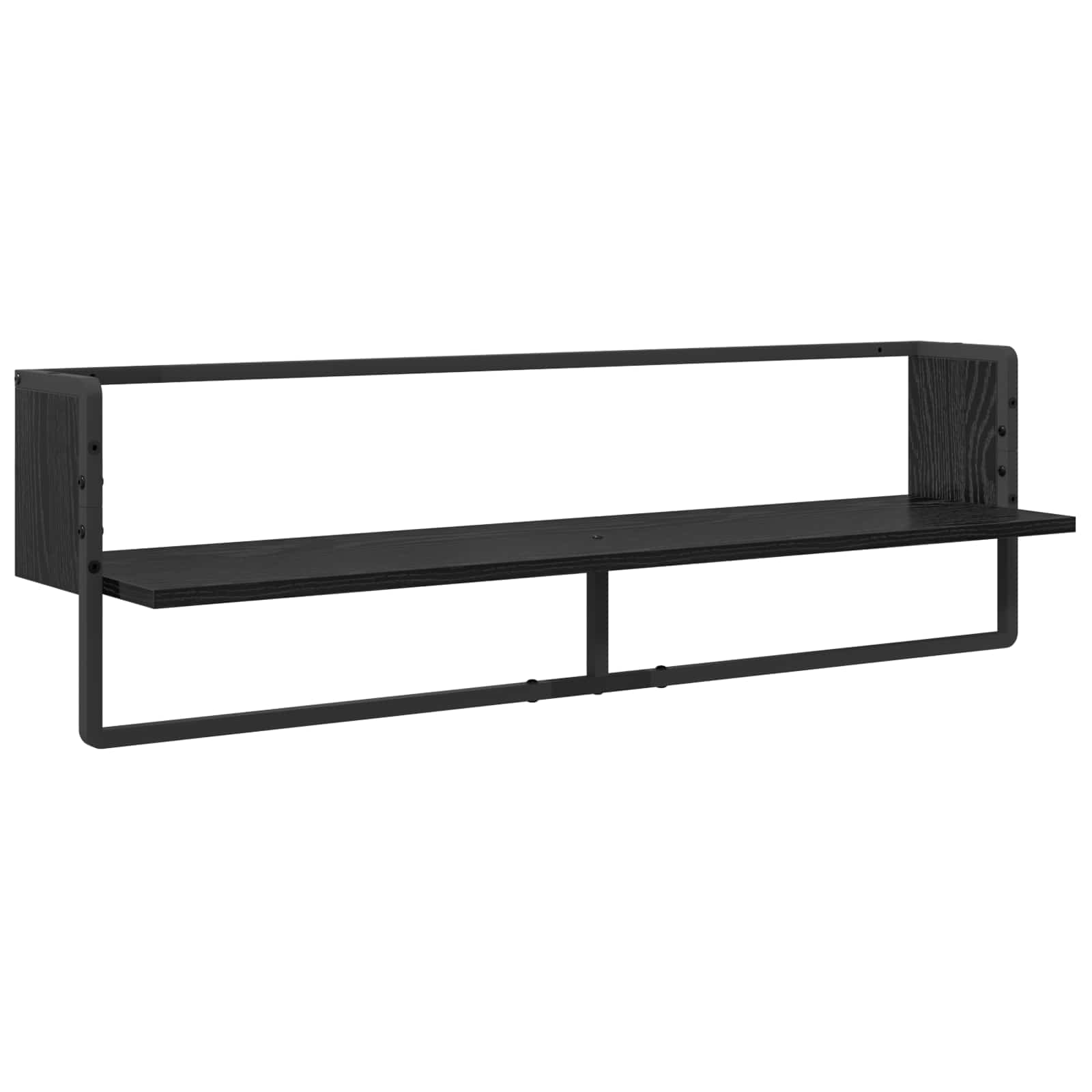 Væghyldesæt 6 pcs Sort eg 100 x 25 x 30 cm Konstrueret træ
