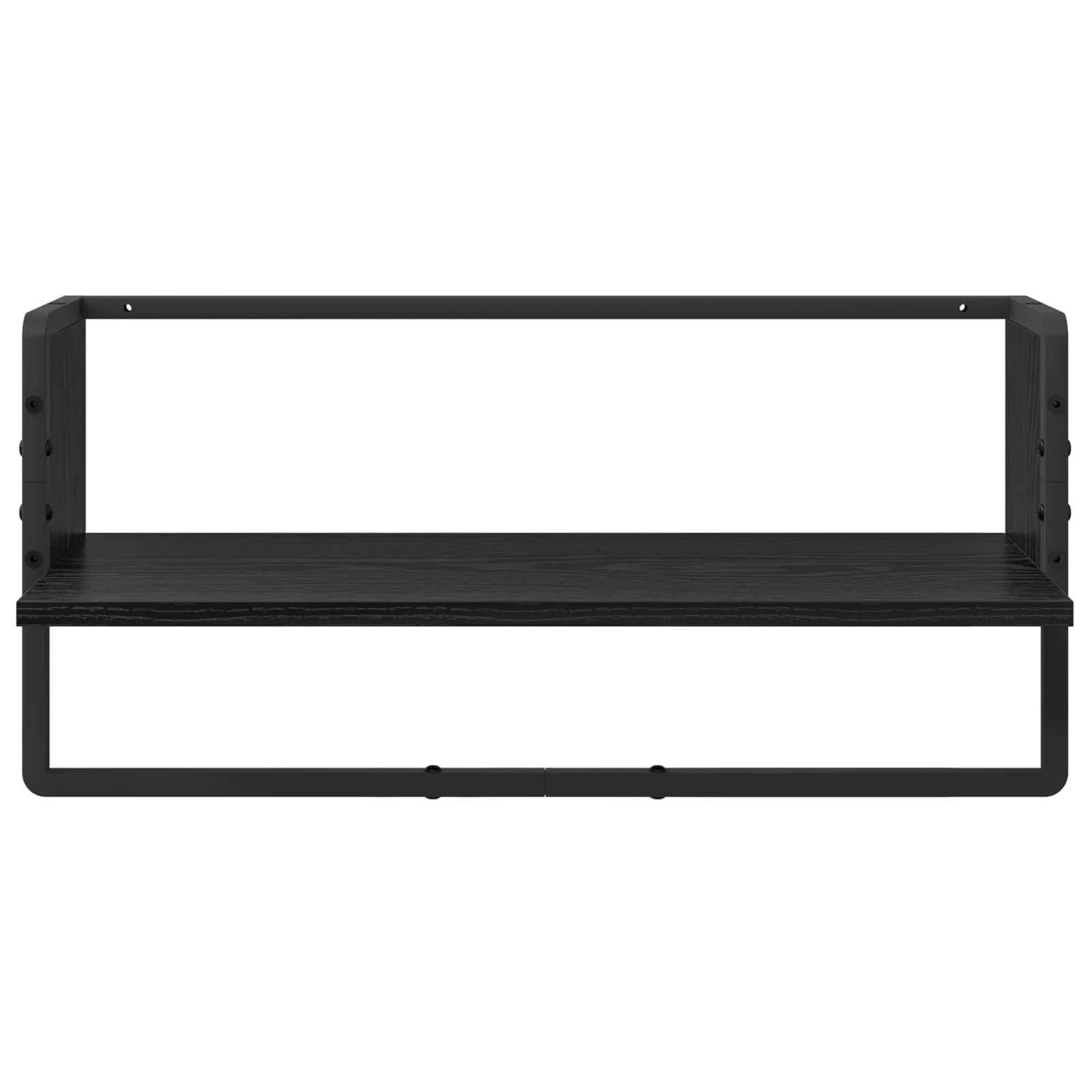 Væghyldesæt 6 pcs Sort eg 100 x 25 x 30 cm Konstrueret træ