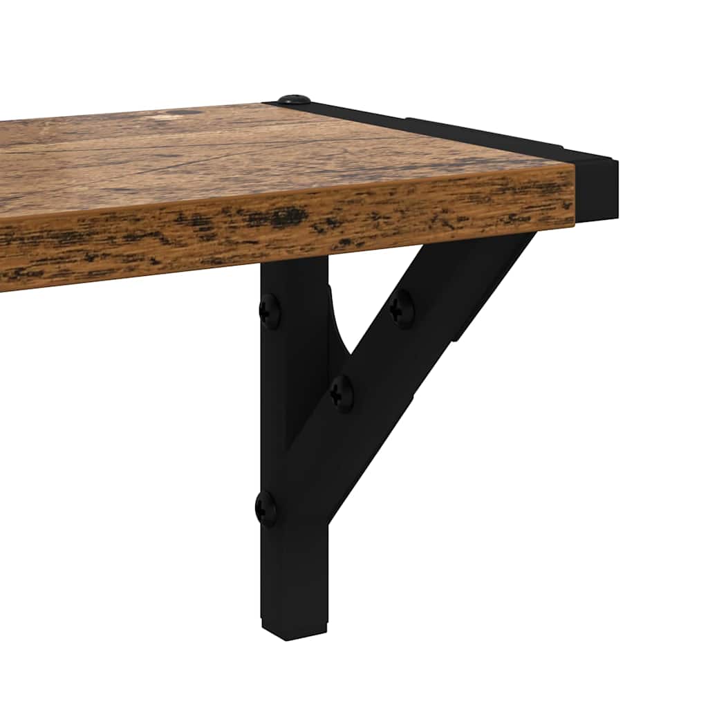 Væghylder 2 pcs Gammelt træ 80 x 15 x 15,5 cm Konstrueret træ