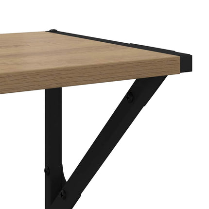 Væghylder med hylde 2 pcs Artisan Egetræ 60 x 25 x 25,5 cm