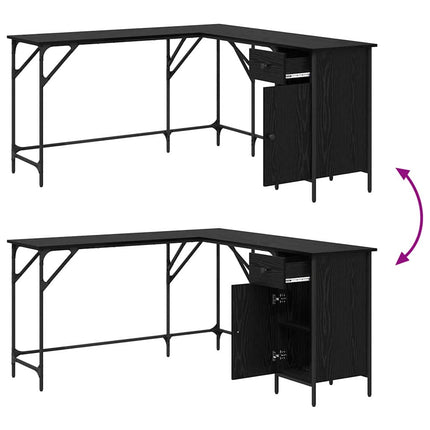 Bord Sort eg 141 x 141 x 75 cm Konstrueret træ