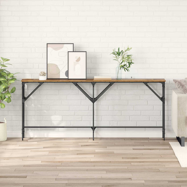 Konsolbord Gammelt træ 180 x 30 x 75 cm Konstrueret træ