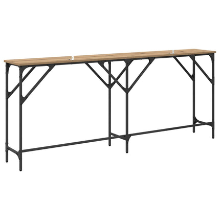 Konsolbord Artisan Egetræ 180 x 30 x 75 cm Konstrueret træ