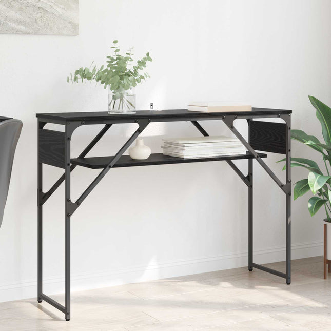 Konsolbord Sort eg Konstrueret træ 105x30x75cm