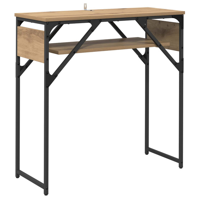Konsolbord Artisan Egetræ Konstrueret træ 75x30x75cm