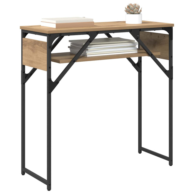Konsolbord Artisan Egetræ 75x30x75cm Konstrueret træ