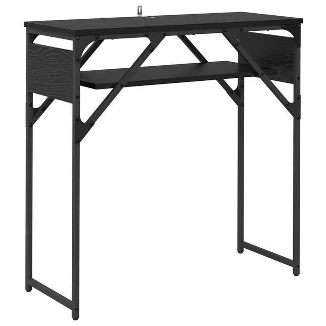 Konsolbord Sort eg Konstrueret træ 75x30x75cm