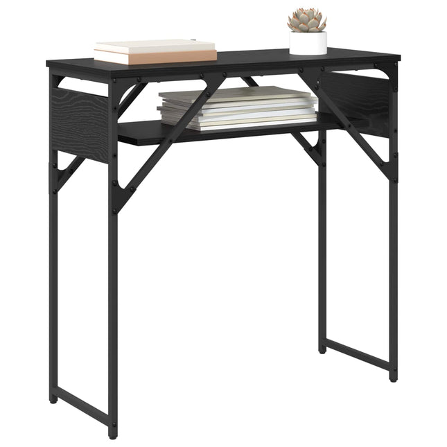 Konsolbord Sort eg 75x30x75cm Konstrueret træ