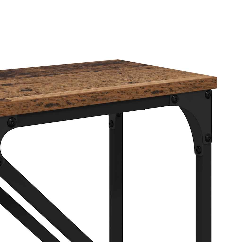 Konsolbord 2 pcs Gammelt træ 100 x 28 x 75 cm Konstrueret træ