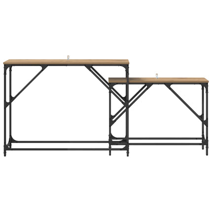 Konsolbord 2 stk. Artisan Egetræ 100 x 28 x 75 cm