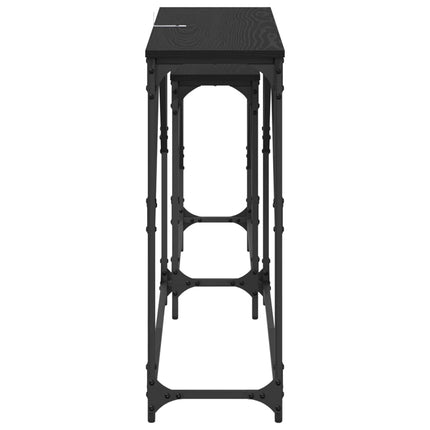 Konsolbord 2 stk. Sort eg 100 x 28 x 75 cm Konstrueret træ