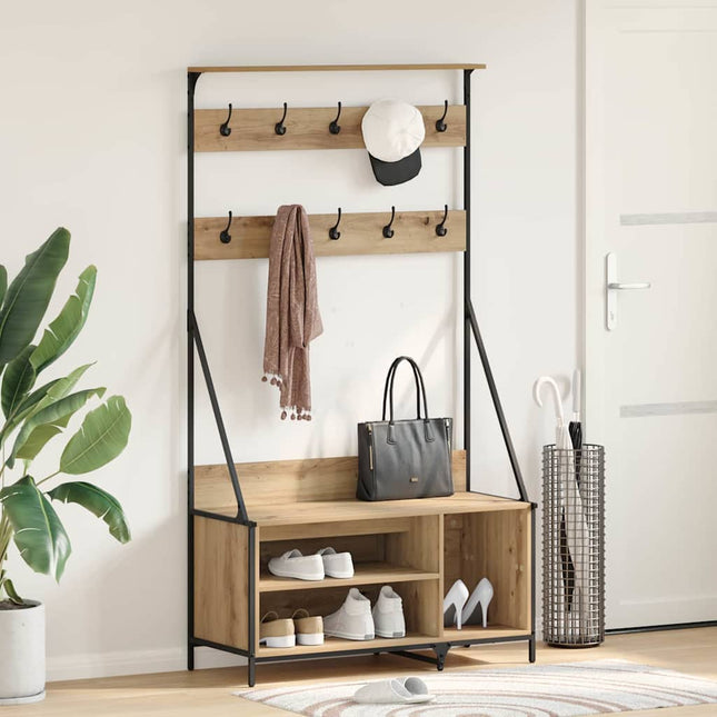 Tøjstativ Artisan Egetræ 100 x 41 x 184 cm Konstrueret træ