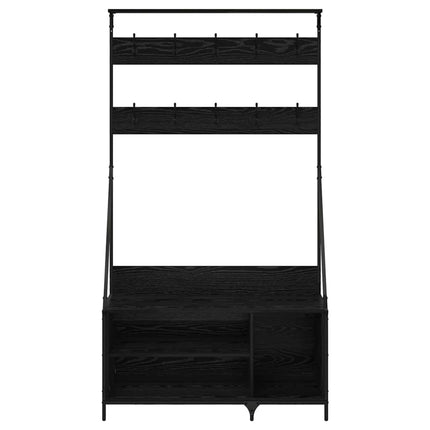 Tøjstativ Sort eg 100 x 41 x 184 cm Konstrueret træ