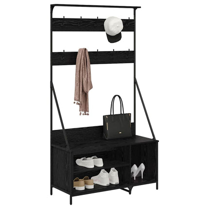 Tøjstativ Sort eg 100 x 41 x 184 cm Konstrueret træ