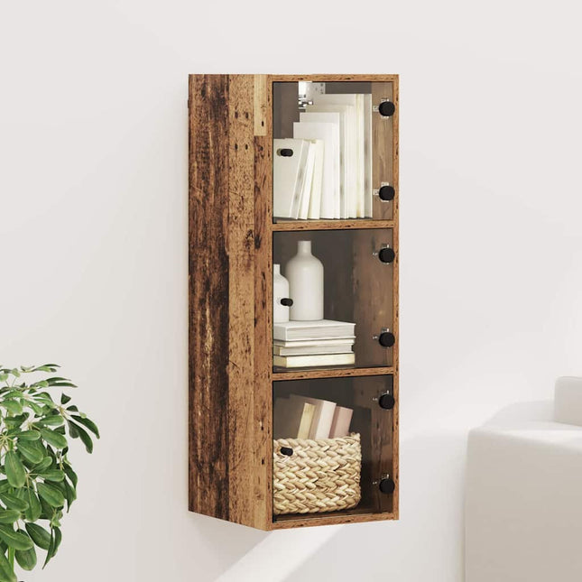 Vægskab 35 x 37 x 102 cm Konstrueret træ Gammelt træ