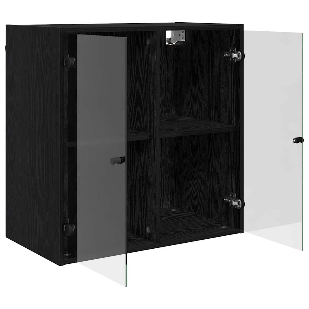 Vægskab Vægmonteret Sort eg 68 x 37 x 68,5 cm Konstrueret træ