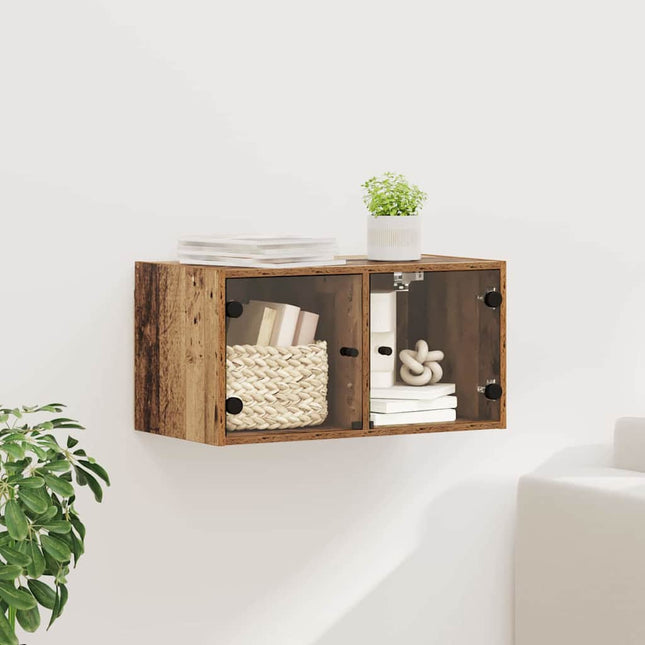 Vægskab 68 x 37 x 35 cm Konstrueret træ Gammelt træ