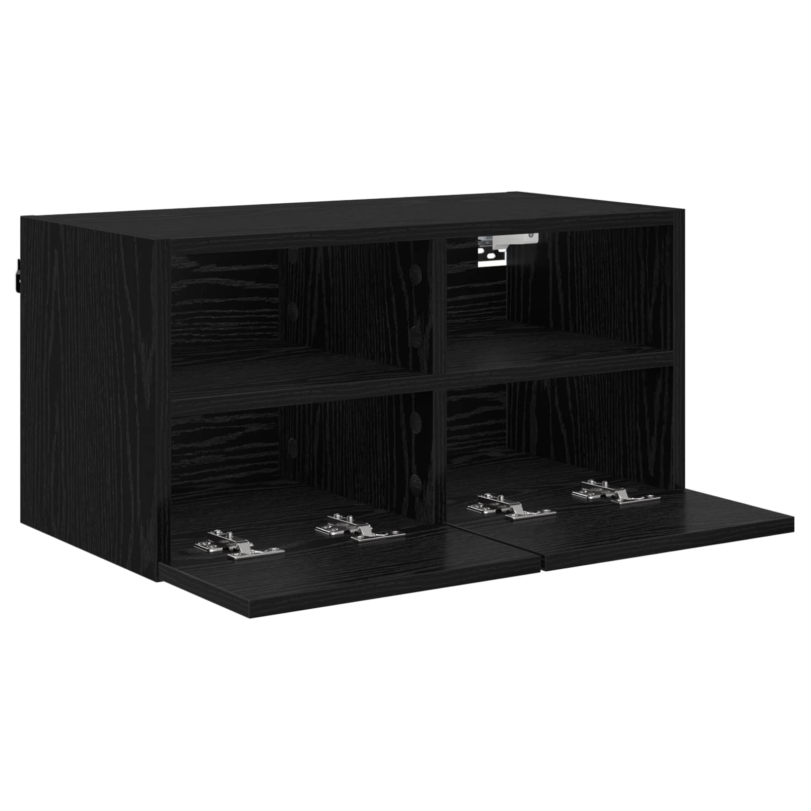 TV vægskab Vægmonteret Sort eg 60 x 30 x 30 cm Konstrueret træ