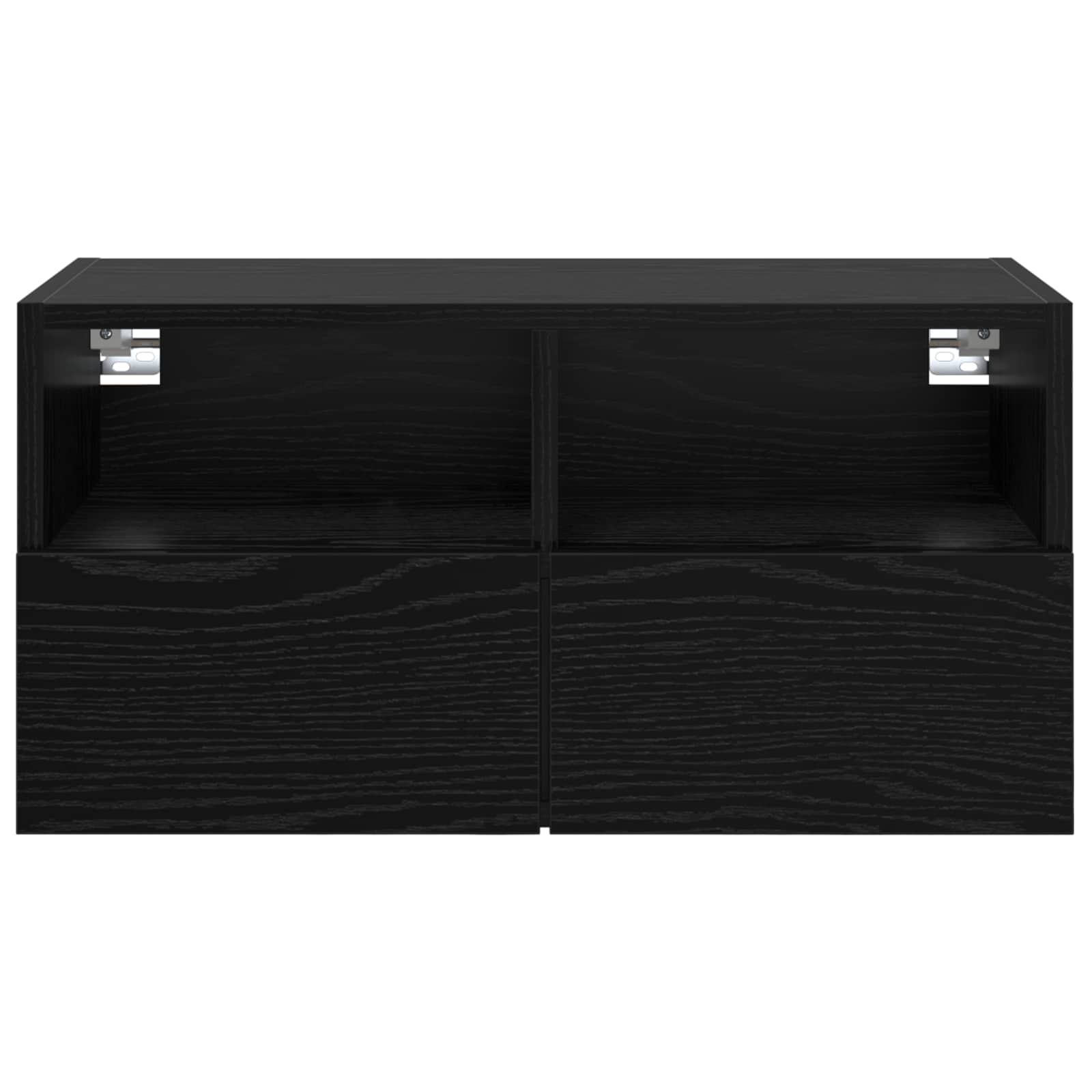 TV vægskab Vægmonteret Sort eg 60 x 30 x 30 cm Konstrueret træ