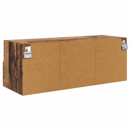 TV vægskab 80 x 30 x 30 cm Gammelt træ Konstrueret træ