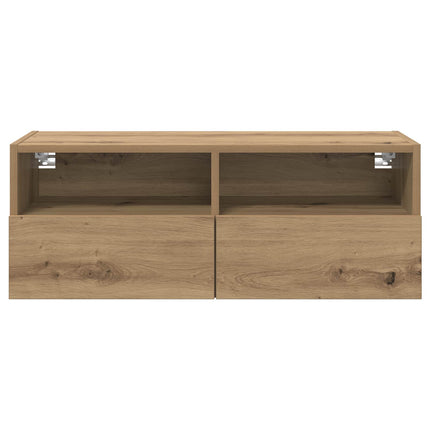 TV vægskab 80 x 30 x 30 cm Artisan Egetræ Konstrueret træ