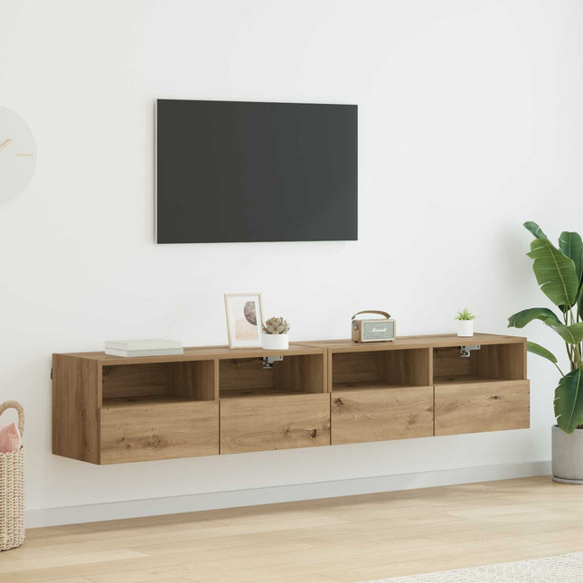 TV Væghylder 2 stk. Artisan Egetræ Konstrueret træ
