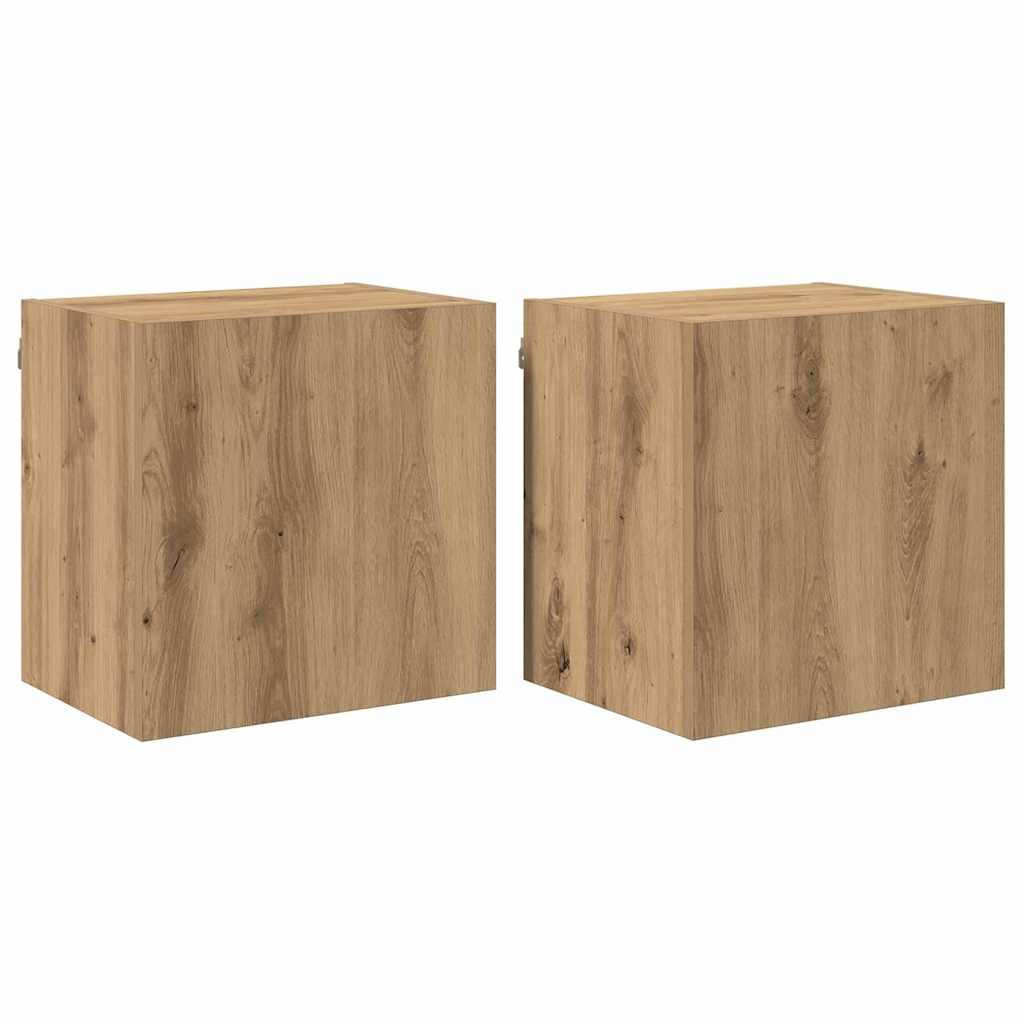 TV Væghylder 2 pcs Artisan Egetræ 40,5x30x40cm Konstrueret træ