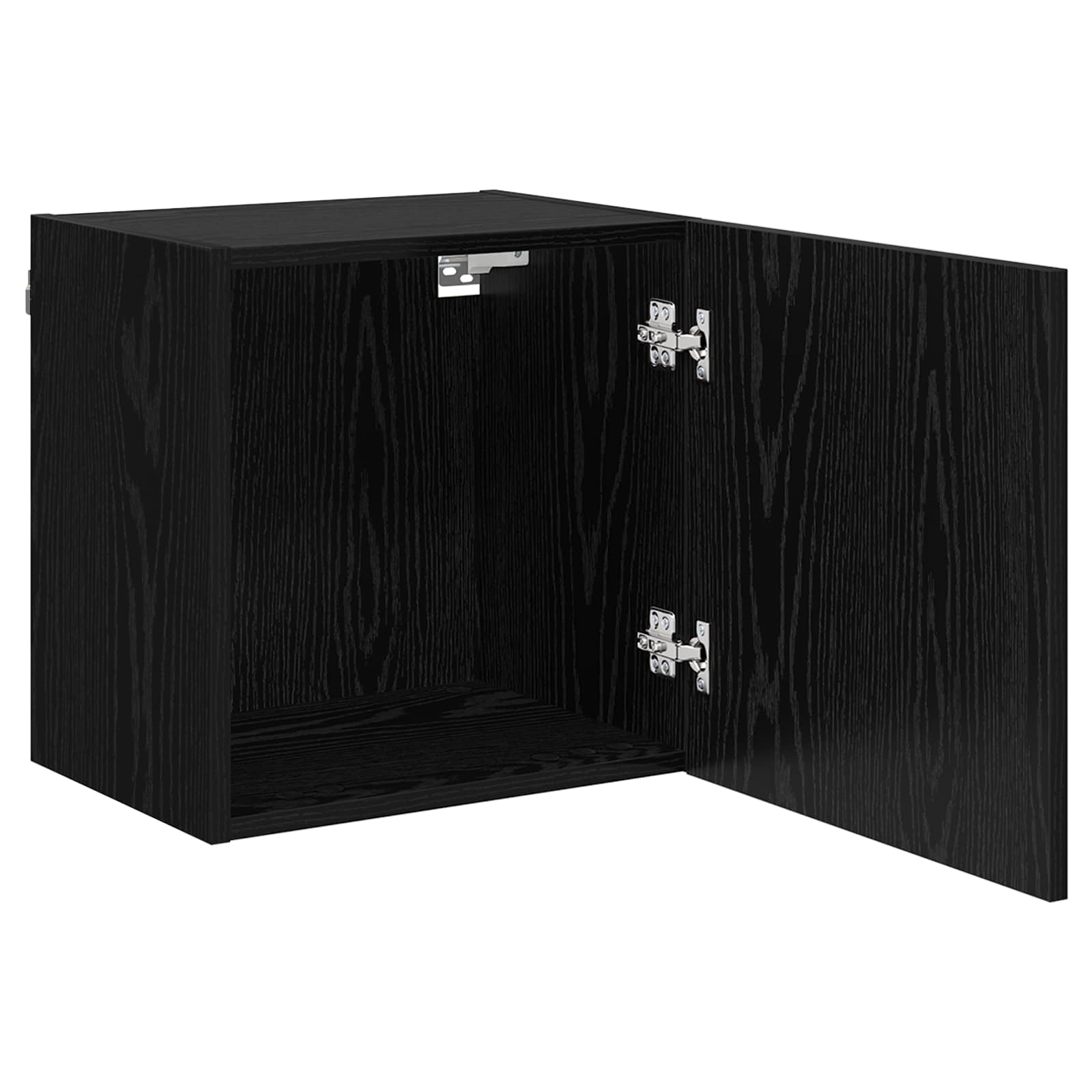 TV vægskab Vægmonteret Sort eg 40,5x30x40cm Konstrueret træ