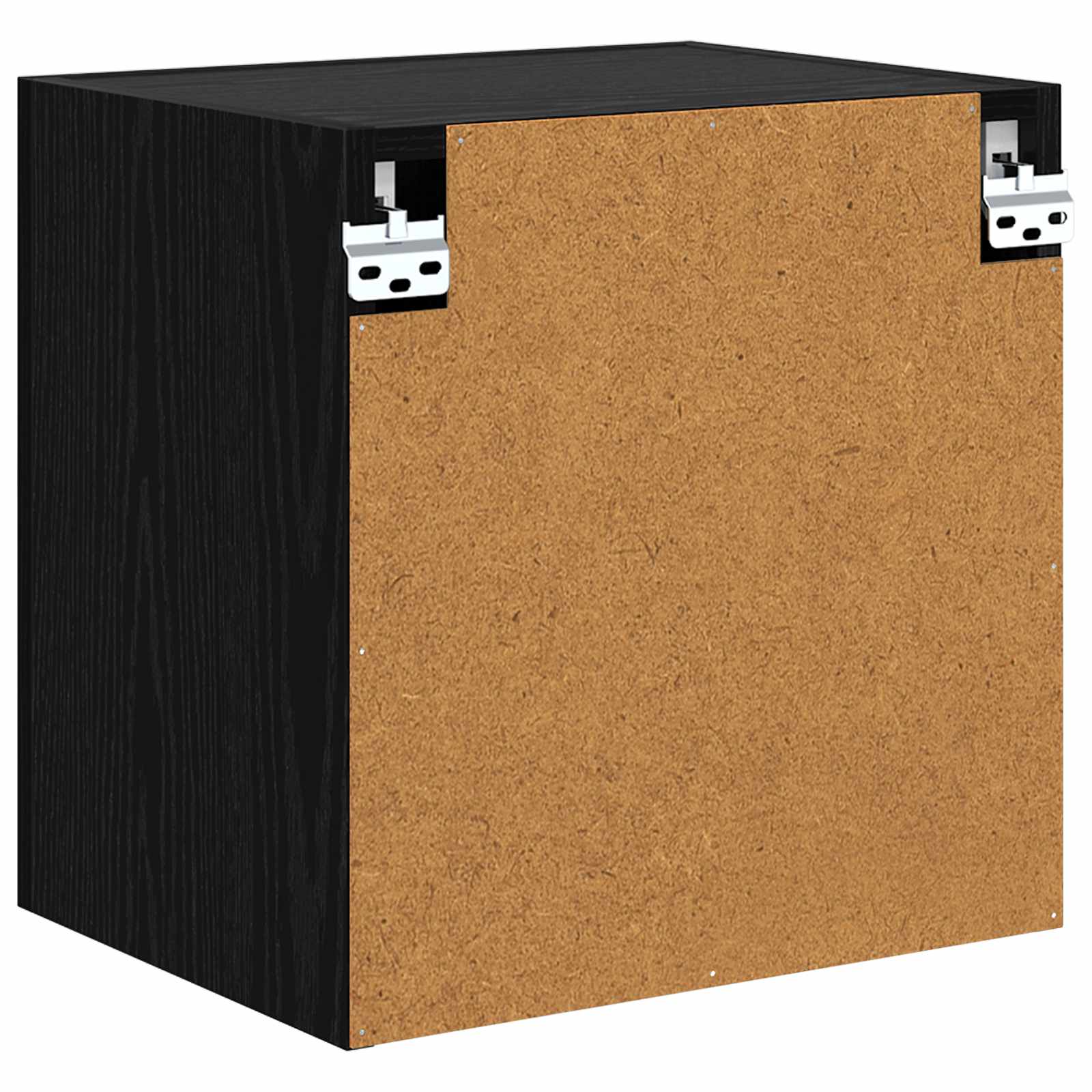 TV vægskab Vægmonteret Sort eg 40,5x30x40cm Konstrueret træ