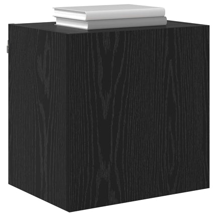 TV vægskab 40,5x30x40cm Sort eg Konstrueret træ