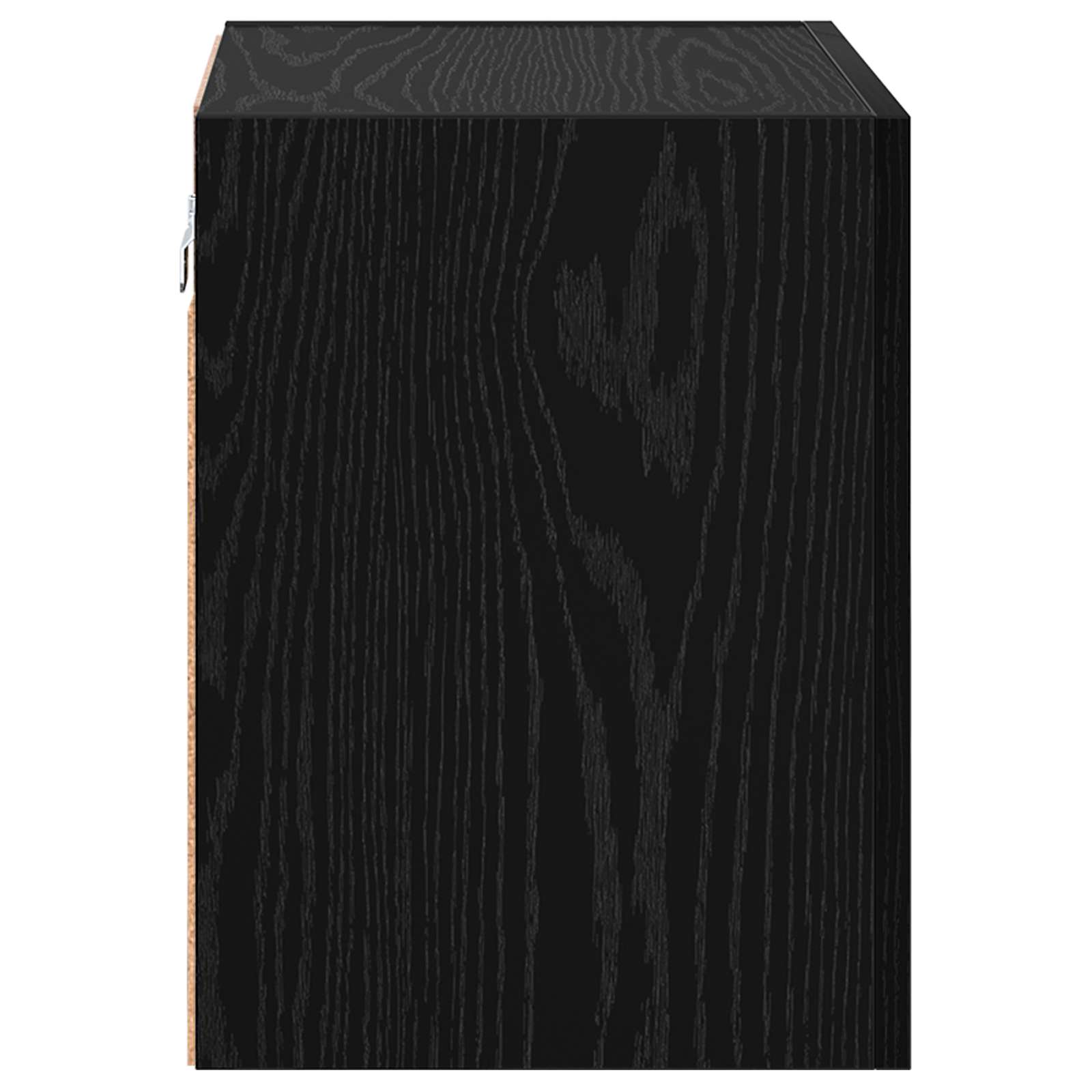 TV vægskab Vægmonteret Sort eg 40,5x30x40cm Konstrueret træ
