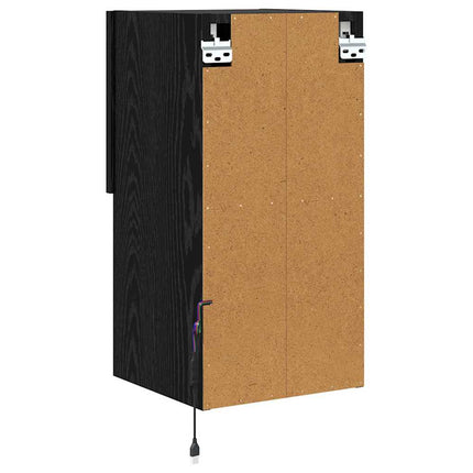 Væghængt TV Skab 30,5 x 30 x 60 cm Sort eg Konstrueret træ