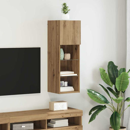 Væghængt TV Skab 30,5 x 30 x 90 cm Artisan Egetræ