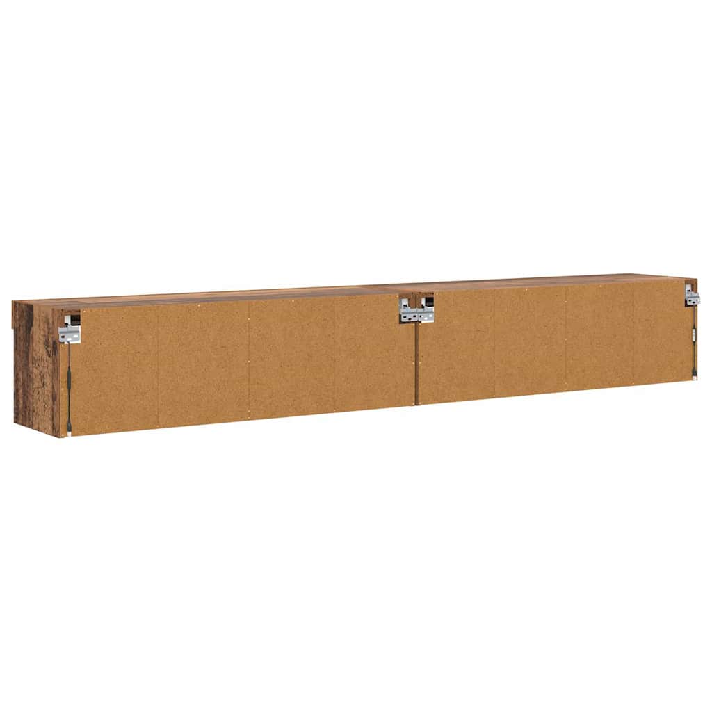 TV Væghylder Panama 2 pcs Gammelt træ 100 x 30 x 30 cm