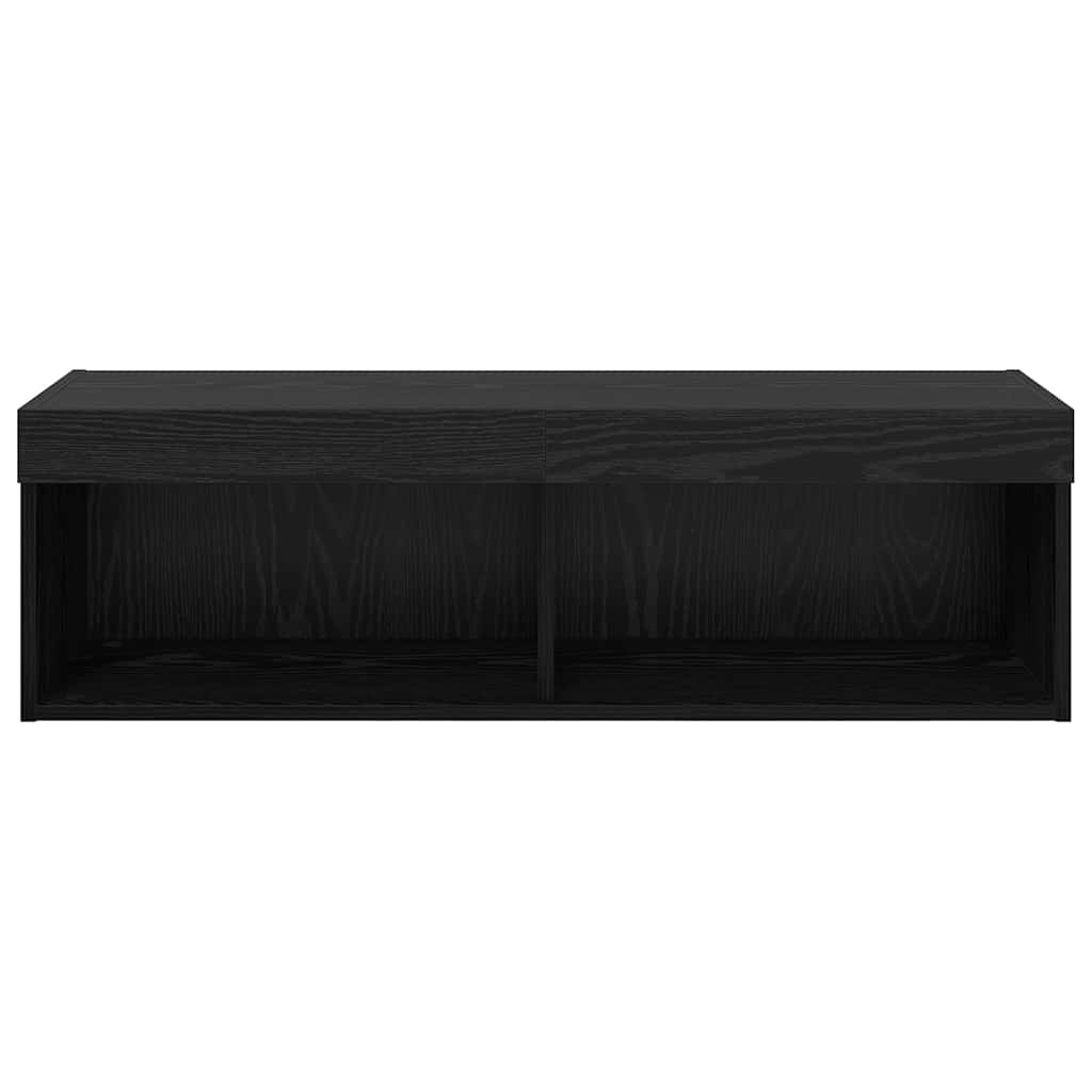 TV vægskab Panama Sort eg 100 x 30 x 30 cm Konstrueret træ