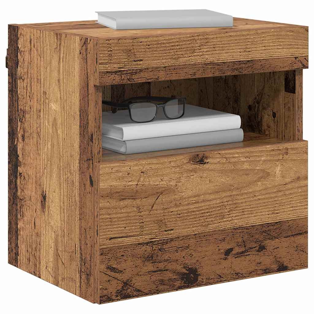 TV Væghylder 2 pcs Gammelt træ 40 x 30 x 40 cm Konstrueret træ