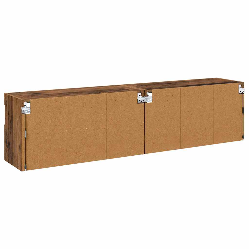 TV Væghylder 2 pcs Gammelt træ 80 x 30 x 40 cm Konstrueret træ