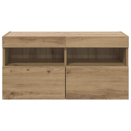 TV vægskab 80 x 30 x 40 cm Artisan Egetræ Konstrueret træ