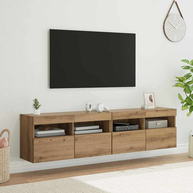 TV Væghylder 2 stk. Artisan Egetræ Konstrueret træ