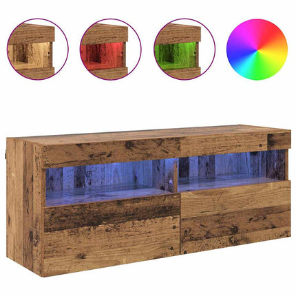 TV vægskab 100 x 30 x 40 cm Gammelt træ Konstrueret træ