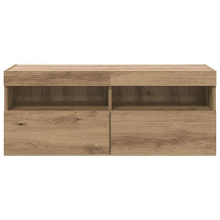 TV vægskab 100 x 30 x 40 cm Artisan Egetræ Konstrueret træ