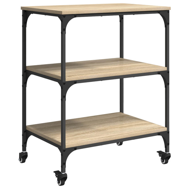 Køkkenvogn Sonoma eg 60 x 41 x 76 cm Konstrueret træ