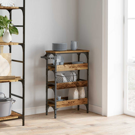 Køkkenvogn Gammelt træ 53 x 20 x 76 cm Konstrueret træ