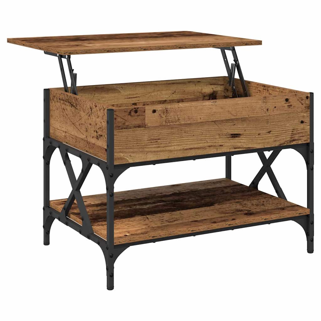 Sofabord Gammelt træ 70x50x50cm Konstrueret træ