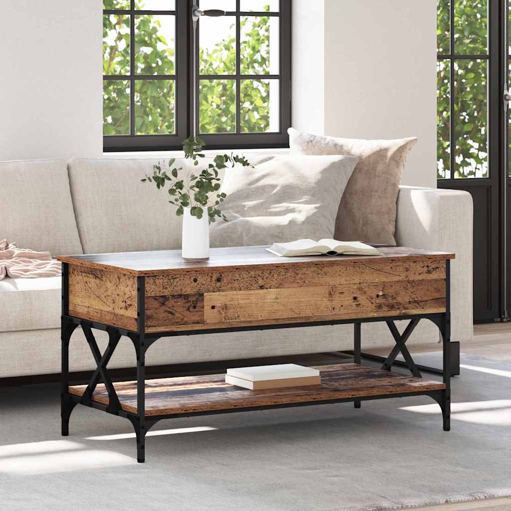 Sofabord Gammelt træ 100 x 50 x 50 cm Konstrueret træ