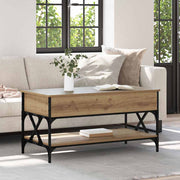 Sofabord Artisan Egetræ 100 x 50 x 50 cm Konstrueret træ