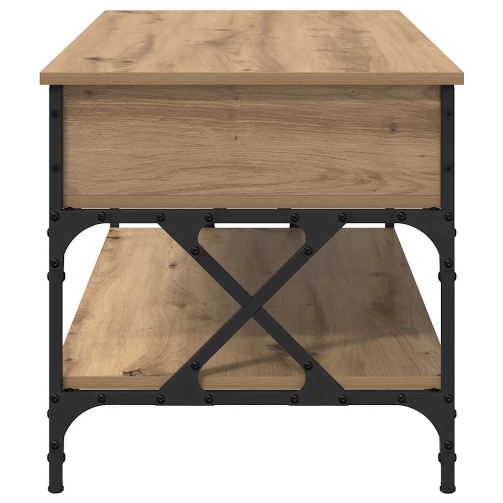 Sofabord Artisan Egetræ 100 x 50 x 50 cm Konstrueret træ