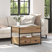 Sofabord Artisan Egetræ 70 x 50 x 54,5 cm Konstrueret træ