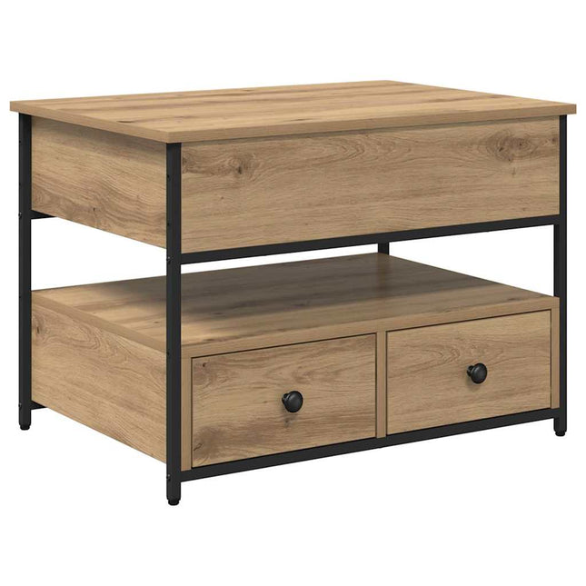 Sofabord Artisan Egetræ 70 x 50 x 54,5 cm Konstrueret træ