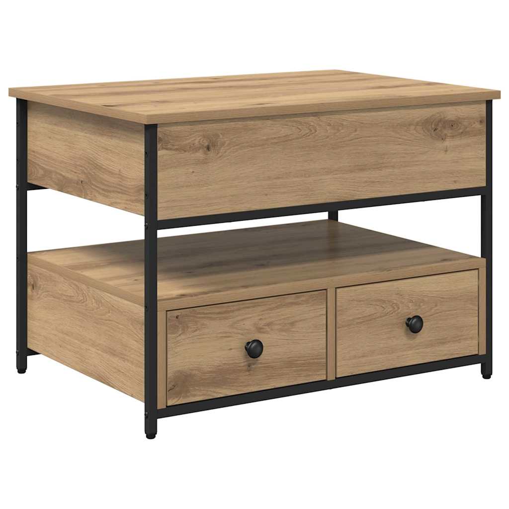 Sofabord Artisan Egetræ 70 x 50 x 54,5 cm Konstrueret træ